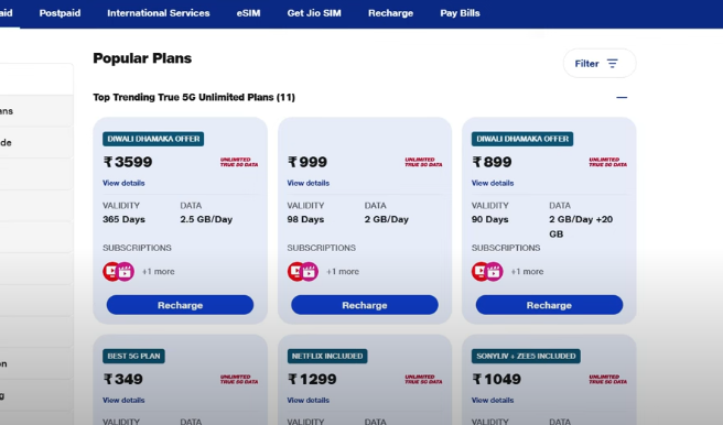 jio prepaid to postpaid charges